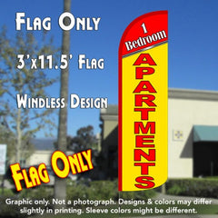 1 Bedroom Apartments  Windless Advertising Feather Flag Only