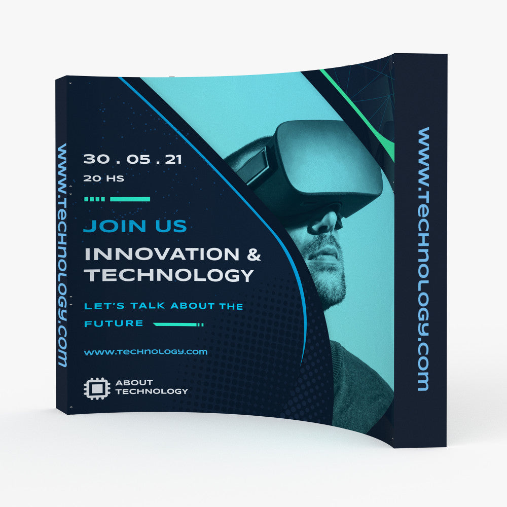 10ft Curve Velcro Fabric Pop Up Display