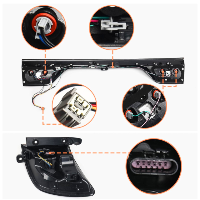 DODGE DURANGO CLEAR TAIL LIGHTS (Red Only) 2014-2022