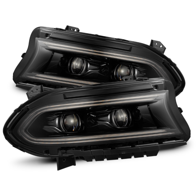 DODGE CHARGER ALPHAREX LUXX-SERIES PROJECTOR HEADLIGHTS ALPHA BLACK 2015-2023