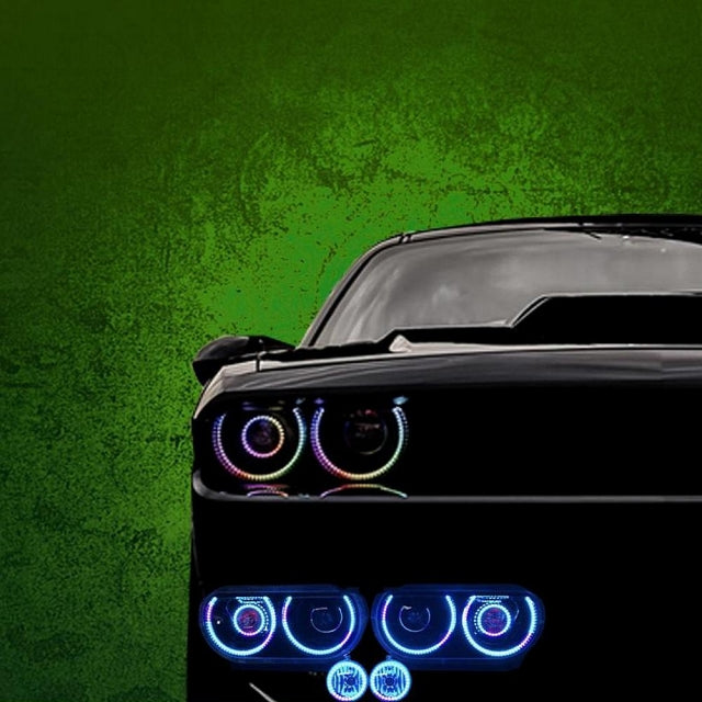 DODGE CHALLENGER PRE-BUILT HID FLOW SERIES HEADLIGHTS 2008-2014