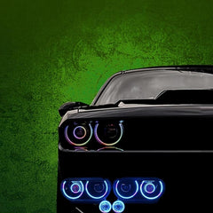 DODGE CHALLENGER PRE-BUILT HID FLOW SERIES HEADLIGHTS 2008-2014