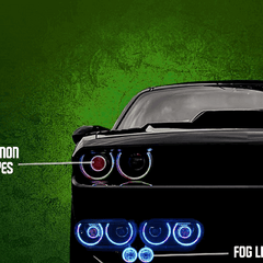 DODGE CHALLENGER PRE-BUILT HID FLOW SERIES HEADLIGHTS 2008-2014