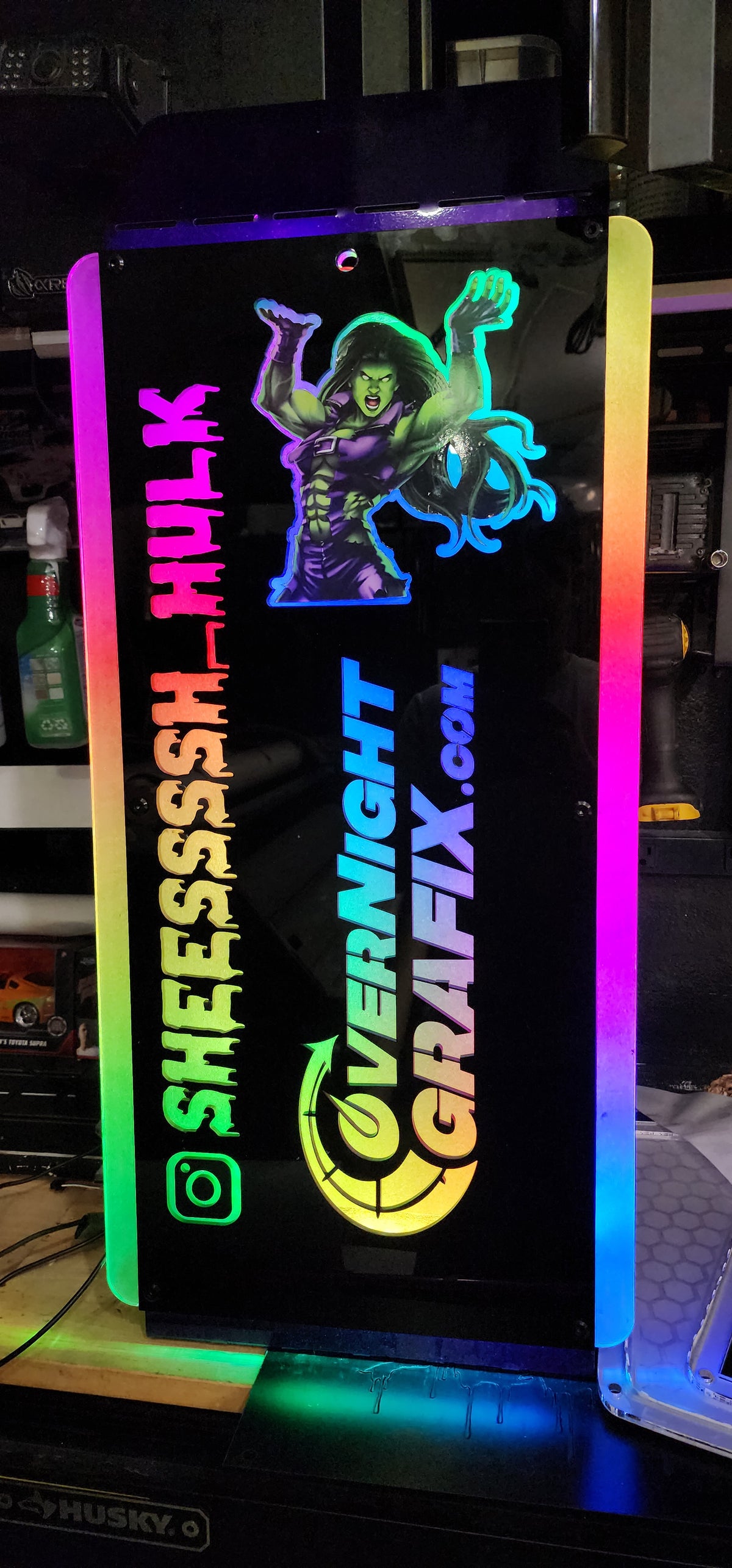 Custom Car Show Podium Display LED Stand - Aluminum Powder Coated