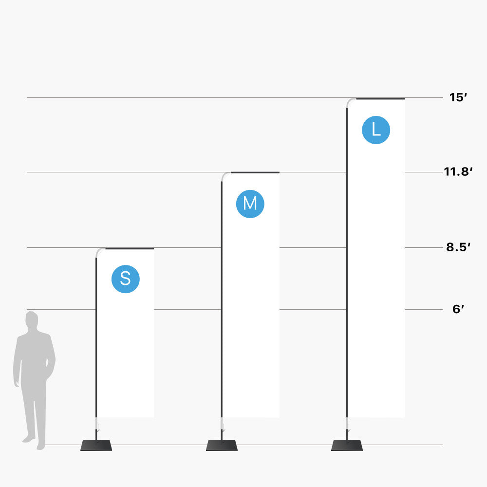 11.8ft Rectangle Feather Flag (Medium)