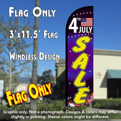 4Th Of July Sale  Windless Advertising Feather Flag Only