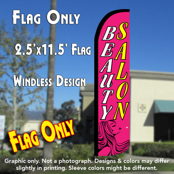 Beauty Salon (Pink)  Windless Advertising Feather Flag Only