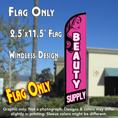 Beauty Supply  Windless Advertising Feather Flag Only