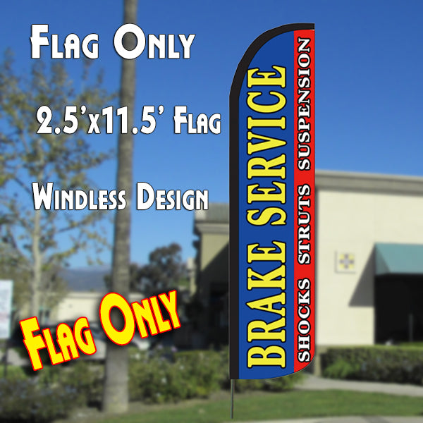 Brake Service (Horiz)  Windless Advertising Feather Flag Only