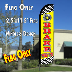 Brake Service (Yellow)  Windless Advertising Feather Flag Only