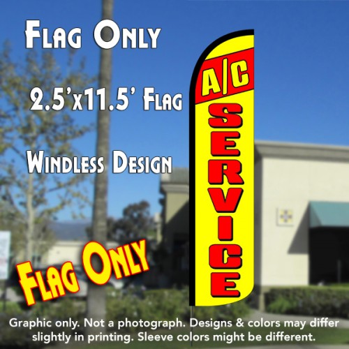 A/C Service (Red/Yellow)  Windless Advertising Feather Flag Only