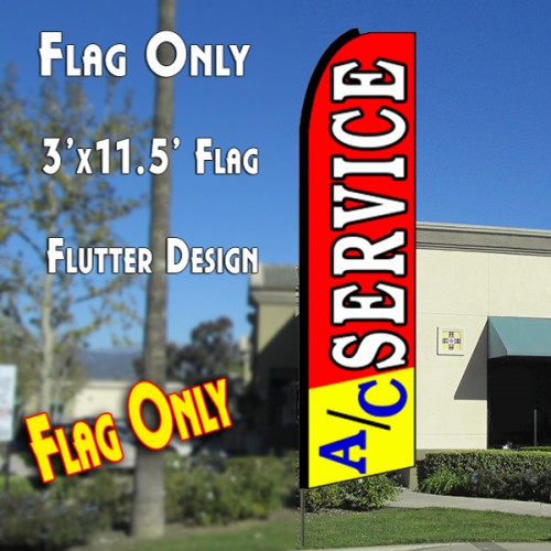 A/C Service (Red/Yellow)  Windless Advertising Feather Flag Only
