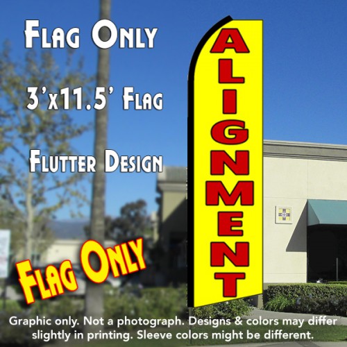 Alignment (Yellow)  Windless Advertising Feather Flag Only