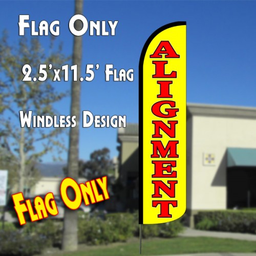 Alignment (Yellow)  Windless Advertising Feather Flag Only