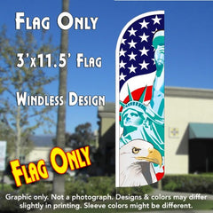 America'S Symbols  Windless Advertising Feather Flag Only