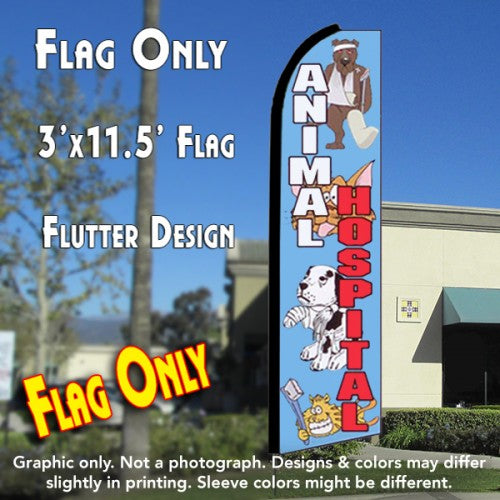 Animal Hospital Blue  Windless Advertising Feather Flag Only