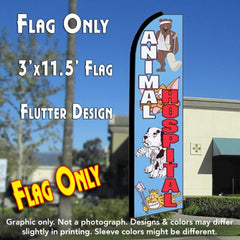 Animal Hospital Blue  Windless Advertising Feather Flag Only
