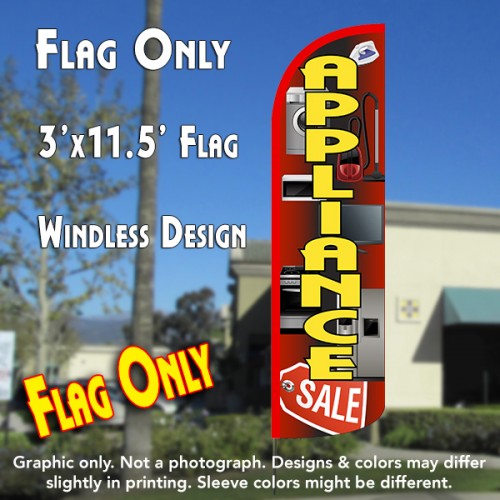 Appliance Sale (Red/Yellow)  Windless Advertising Feather Flag Only