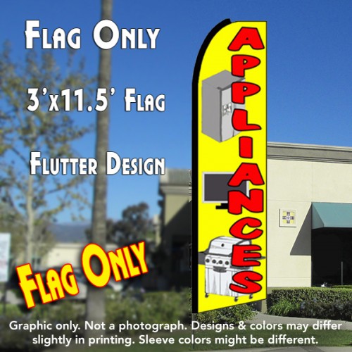 Appliances (Yellow)  Windless Advertising Feather Flag Only