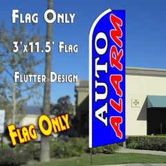 Auto Alarm (Dark Blue)  Windless Advertising Feather Flag Only