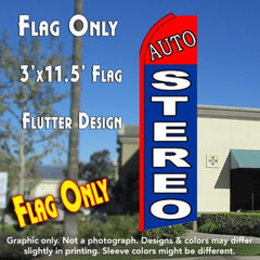 Auto Stereo (Red/Blue)  Windless Advertising Feather Flag Only
