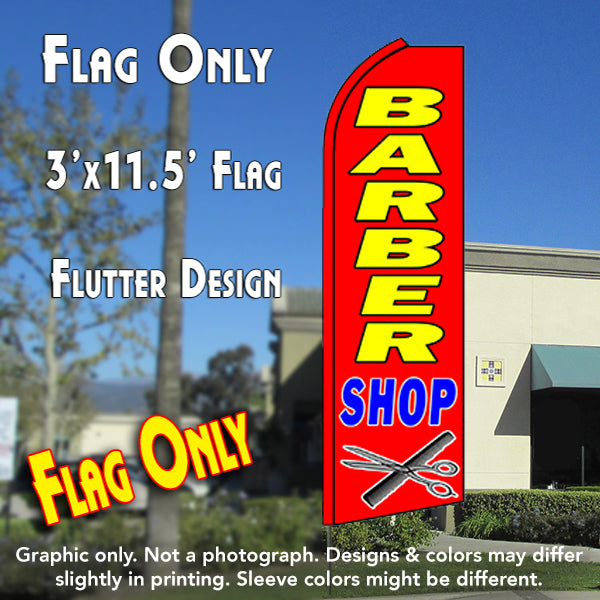 Barber Shop (Red)  Windless Advertising Feather Flag Only