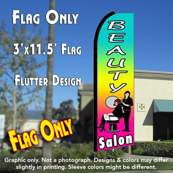 Beauty Salon (Multi-Colored)  Windless Advertising Feather Flag Only