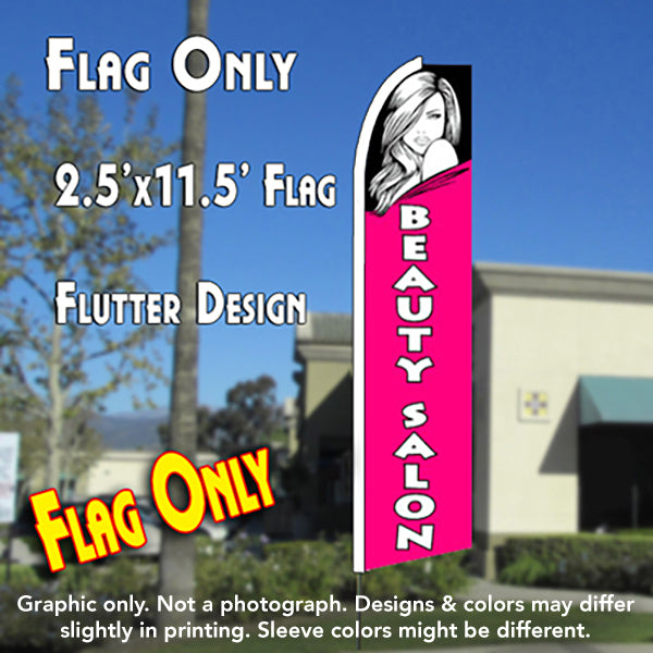 Beauty Salon (Pink) Windless Advertising Feather Flag Only