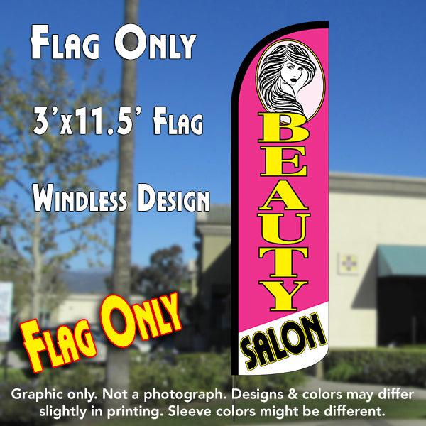 Beauty Salon (Pink)  Windless Advertising Feather Flag Only