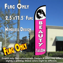 Beauty Salon (White/Pink)  Windless Advertising Feather Flag Only