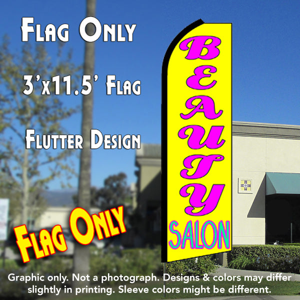 Beauty Salon (Yellow)  Windless Advertising Feather Flag Only