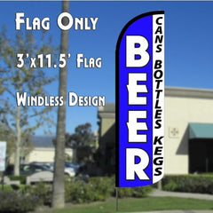 Beer (Cans, Bottles, Kegs)  Windless Advertising Feather Flag Only