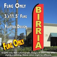 Birria (Red)  Windless Advertising Feather Flag Only