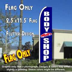 Body Shop (Blue) Windless Advertising Feather Flag Only