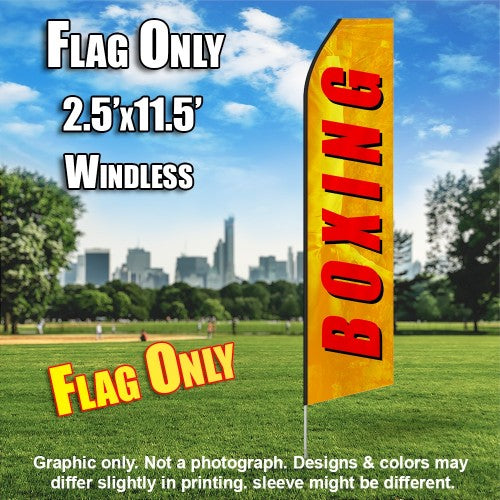 Boxing (Orange And Red)   Windless Advertising Feather Flag Only