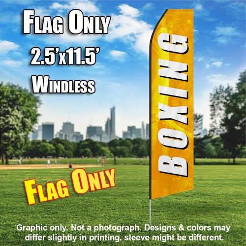 Boxing (Orange And White)   Windless Advertising Feather Flag Only