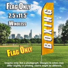 Boxing (Orange And White)   Windless Advertising Feather Flag Only