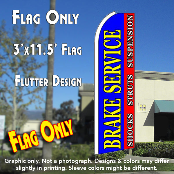 Brake Service (Blue/Red)  Windless Advertising Feather Flag Only