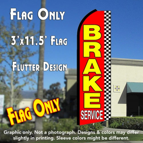 Brake Service (Checkered)  Windless Advertising Feather Flag Only