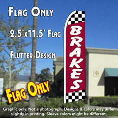 Brakes (Red/Checkered) Windless Advertising Feather Flag Only