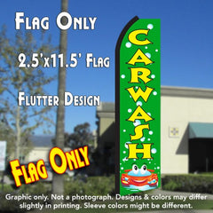 Car Wash (Green/Yellow)  Windless Advertising Feather Flag Only