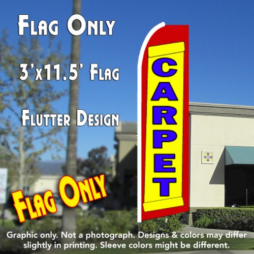Carpet (Yellow/Red) Windless Advertising Feather Flag Only