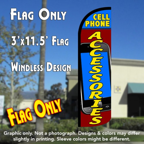 Cell Phone Accessories  Windless Advertising Feather Flag Only