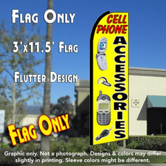 Cell Phone Accessories (Yellow)  Windless Advertising Feather Flag Only