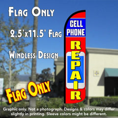 Cell Phone Repair (Blue/Red)  Windless Advertising Feather Flag Only