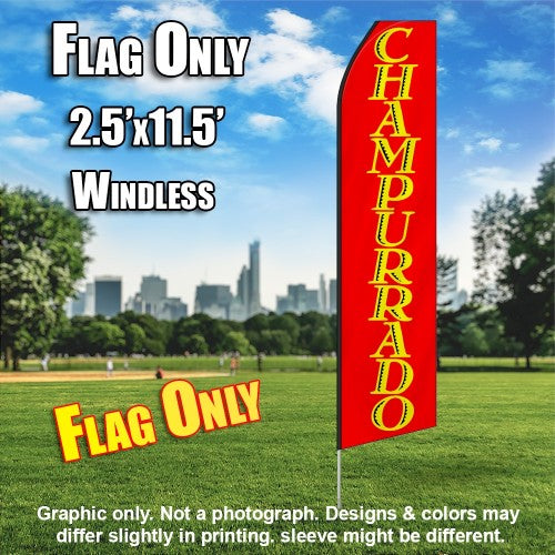 Champurrado (Red/Yellow)   Windless Advertising Feather Flag Only