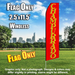 Champurrado (Red/Yellow)   Windless Advertising Feather Flag Only