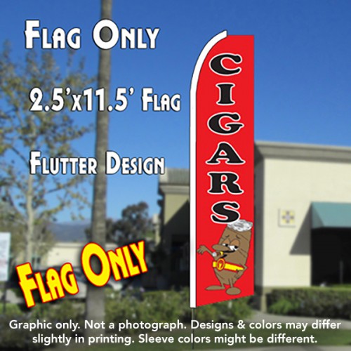 Cigars (Red) Windless Advertising Feather Flag Only