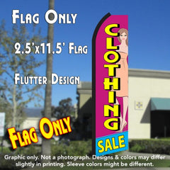 Clothing Sale (Pink/Yellow)  Windless Advertising Feather Flag Only