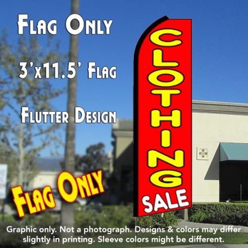 Clothing Sale (Red)  Windless Advertising Feather Flag Only